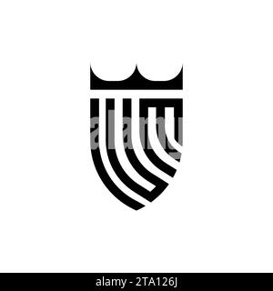 UM Luxury initial logo letters in high quality professional design that will print well Stock Vector
