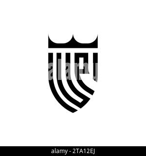 UP Luxury initial logo letters in high quality professional design that will print well Stock Vector