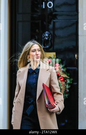 London, UK. 28th Nov, 2023. Laura Trott, MBE, MP, Chief Secretary to the Treasury. Ministers attend the weekly Cabinet Meeting in Downing Street today. Credit: Imageplotter/Alamy Live News Stock Photo