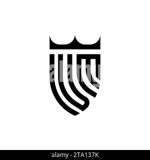 VM Luxury initial logo letters in high quality professional design that will print well Stock Vector
