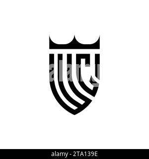 WC Luxury initial logo letters in high quality professional design that will print well Stock Vector