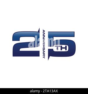 Template logo 25th anniversary years logo.-vector illustration. 25th anniversary logo perfect logo design for anniversary celebration Stock Vector