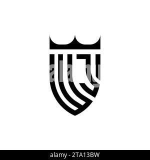 WJ Luxury initial logo letters in high quality professional design that will print well Stock Vector