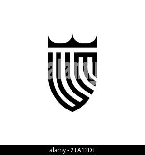 WM Luxury initial logo letters in high quality professional design that will print well Stock Vector
