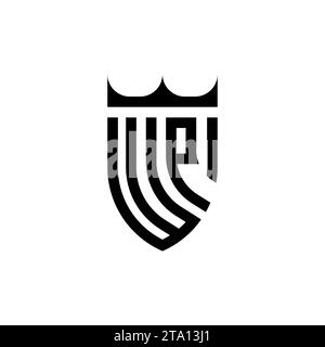 WP Luxury initial logo letters in high quality professional design that will print well Stock Vector