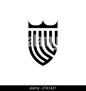 WU Luxury initial logo letters in high quality professional design that will print well Stock Vector