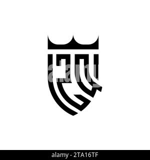 ZQ Luxury initial logo letters in high quality professional design that will print well Stock Vector