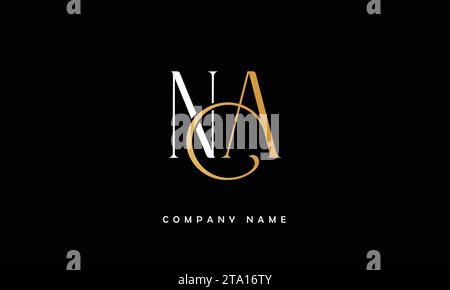 NA, AN, Abstract Letters Logo Monogram Stock Vector
