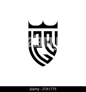 ZB Luxury initial logo letters in high quality professional design that will print well Stock Vector