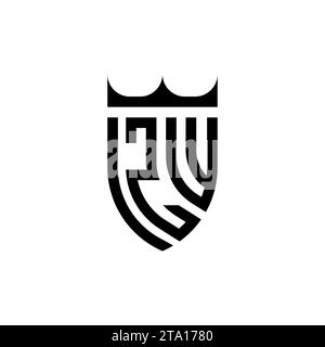 ZW Luxury initial logo letters in high quality professional design that will print well Stock Vector