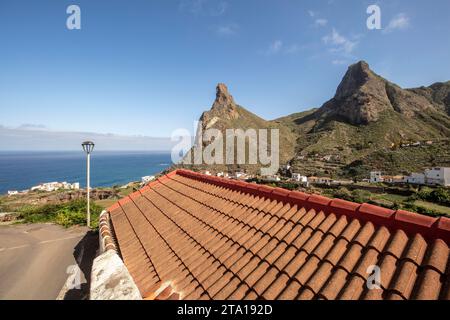 Anaga mountains with the village of Taganana at back, Azano, Taganana