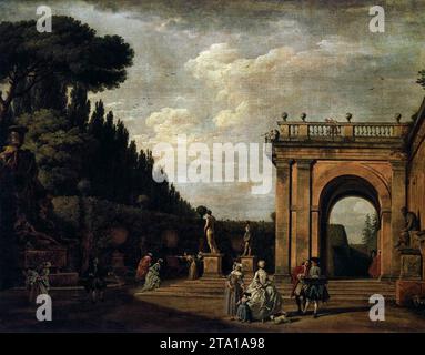 View in the Park of the Villa Ludovisi in Rome 1749 by Claude-Joseph Vernet Stock Photo