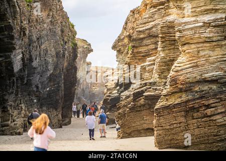 Beautiful Cliffs Las Catedrales, geological forms of erosion , Spain ...