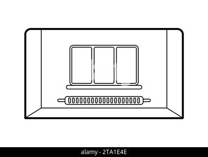 Illustration of empty room. Icon for construction industry and business. Stock Vector