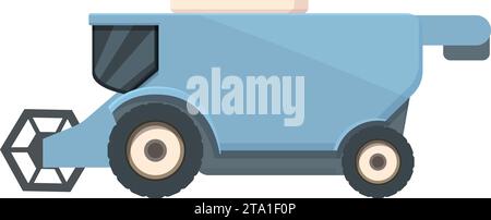 Combine harvester vehicle icon cartoon vector. Machine heavy. Rural industry Stock Vector