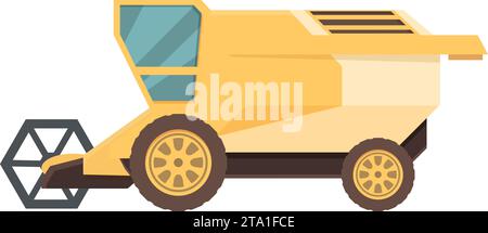 Combine harvester production icon cartoon vector. Heavy industry. Rural ...