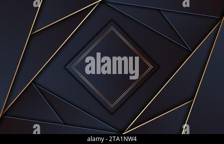 Triangles with lines and rectangle. Brand new design for your banner. Stock Vector