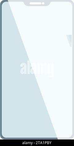 Anti touch glass icon cartoon vector. Phone protection device. Fingerprint display Stock Vector