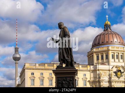 Schinkel Statue, Schinkelplatz, Berlin, Germany Stock Photo