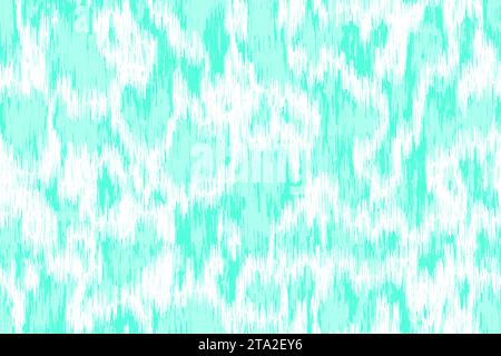 Abstract blue and white batik ikat or tie dye seamless pattern. Vector background in ethnic or boho style. Washed digital watercolor fabric Stock Vector