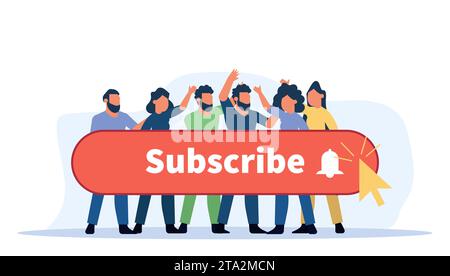 Subscribe to our online newsletter and become a member of our web-based community. Get exclusive access to vector illustrations, modern design concept Stock Vector