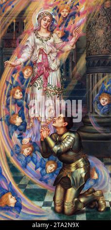 Evelyn de Morgan. Painting entitled Our Lady of Peace by the English artist, Evelyn De Morgan (1855-1919), 1907 Stock Photo