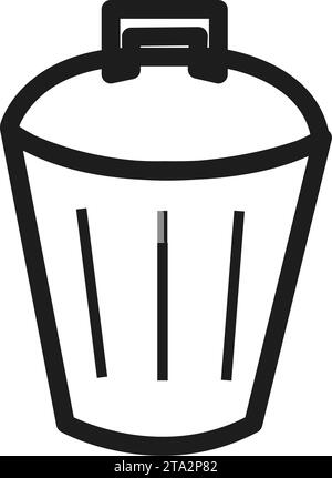 Trash can icon for simple flat style ui design Stock Vector Image & Art ...