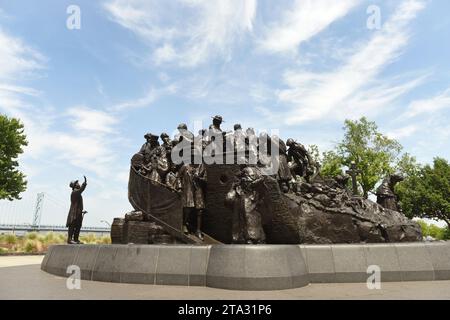 Philadelphia, USA - May 29, 2018: Irish Memorial at Penn's Landing in Philadelphia, PA, USA. Stock Photo