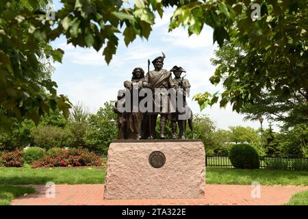 Philadelphia, USA - May 29, 2018: Monument to Scottish Immigrants in Philadelphia, PA, USA. Stock Photo