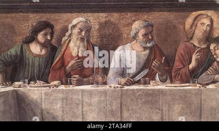 Last Supper (detail) 1480 by Domenico Ghirlandaio Stock Photo