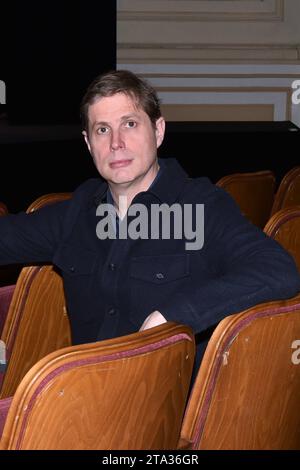 Daniel Kehlmann, Lichtspiel, Lesung, Buchpräsentation, 2023, Salzburg, Manfred Siebinger *** Daniel Kehlmann, light show, reading, book presentation, 2023, Salzburg, Manfred Siebinger Credit: Imago/Alamy Live News Stock Photo