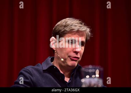 Daniel Kehlmann, Lichtspiel, Lesung, Buchpräsentation, 2023, Salzburg, Manfred Siebinger *** Daniel Kehlmann, light show, reading, book presentation, 2023, Salzburg, Manfred Siebinger Credit: Imago/Alamy Live News Stock Photo