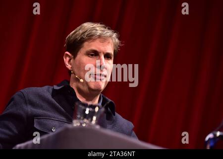 Daniel Kehlmann, Lichtspiel, Lesung, Buchpräsentation, 2023, Salzburg, Manfred Siebinger *** Daniel Kehlmann, light show, reading, book presentation, 2023, Salzburg, Manfred Siebinger Credit: Imago/Alamy Live News Stock Photo