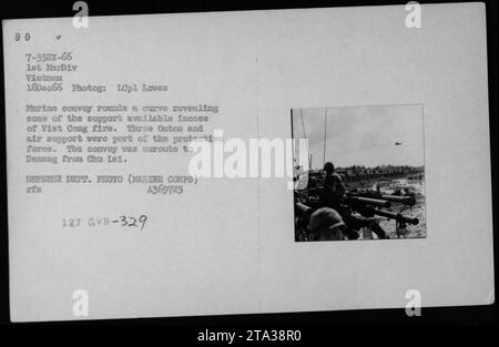 On December 18, 1966, an ONTOS tank moves through a Vietnamese village ...