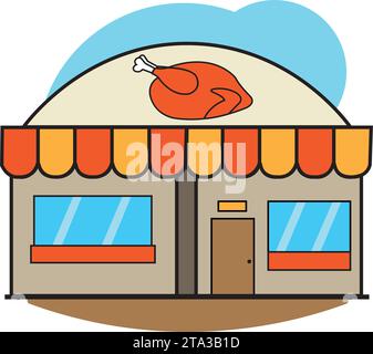 Chicken house icon cartoon vector. Young bird. Plant nature chick Stock ...