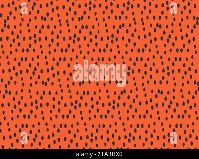 Watermelon Red background with black Watermelon Seeds Vector illustration Pattern fruits Stock Vector