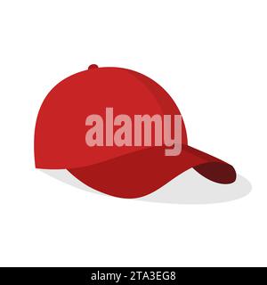 Baseball cap isolated on white background. Summer hat, stylish sports headwear, an athletic accessory that protects your head from the sun. Stock Vector