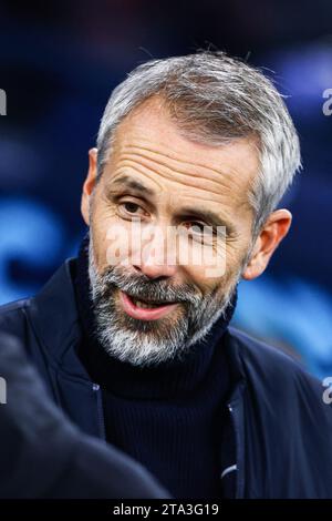 RB Leipzig manager Marco Rose during a press conference at the Etihad ...