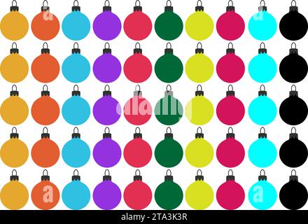Christmas ball decoration Christmas ornaments, baubles, globes, Christmas bulbs, Christmas bubbles Vector illustration Stock Vector