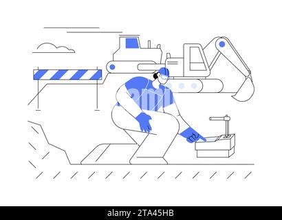 Geotechnical site investigation abstract concept vector illustration ...