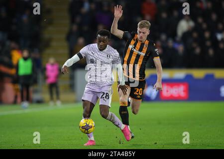 Sebastian Revan 28 of Rotherham United is penalised during the Sky Bet