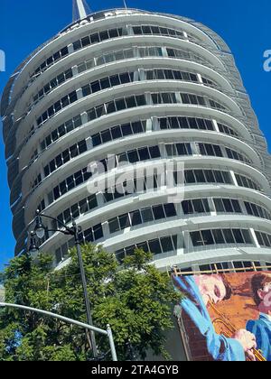 Capitol Records building in Hollywood, CA Stock Photo