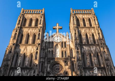 St Joseph Cathedral on Nha Chung Church Street in Hanoi, Vietnam Stock Photo