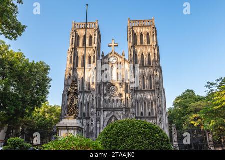 St Joseph Cathedral on Nha Chung Church Street in Hanoi, Vietnam Stock Photo