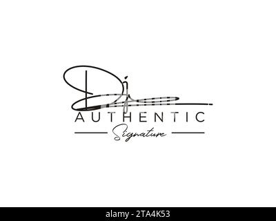 DJ Signature Logo Template Vector. Stock Vector