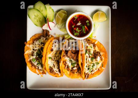 Birria tacos with beef Stock Photo