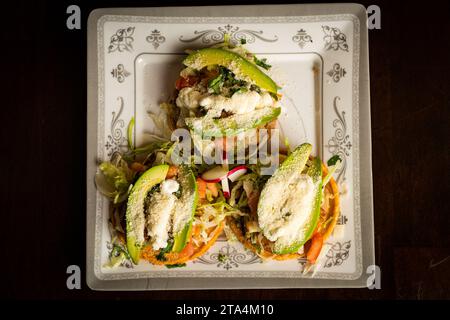 Sopes made with fried masa Stock Photo