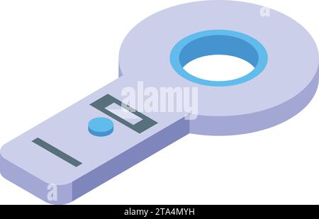 Key nfid reader icon isometric vector. Security control gate. Smart wireless tag Stock Vector