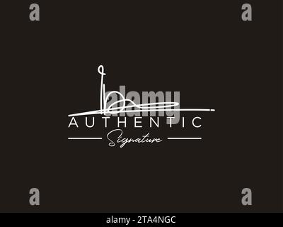 IB Signature Logo Template Vector. Stock Vector