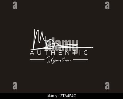 MB Signature Logo Template Vector. Stock Vector